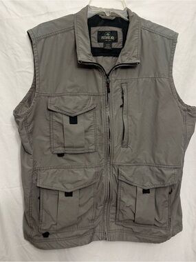 RedHead Men's Gray Multi-Pocket Utility Vest, L